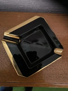 Lovely Art Deco Carlton Ware Schwarz Geometric Ashtray - Bild 1 von 7