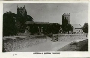 REAL PHOTO POSTCARD OF HACKFORD & REEPHAM CHURCHES, (NEAR NORWICH), NORFOLK 2 - Picture 1 of 2