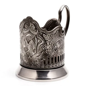 Auerhuhn Vogel Glashalter Podstakannik vernickelt ORIGINAL Подстаканник - Bild 1 von 11