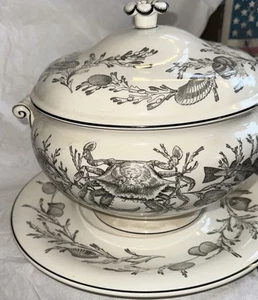 Wedgwood Shreve’s Crump & Low New England Large Chowder Tureen & Under Plate! - Picture 1 of 7