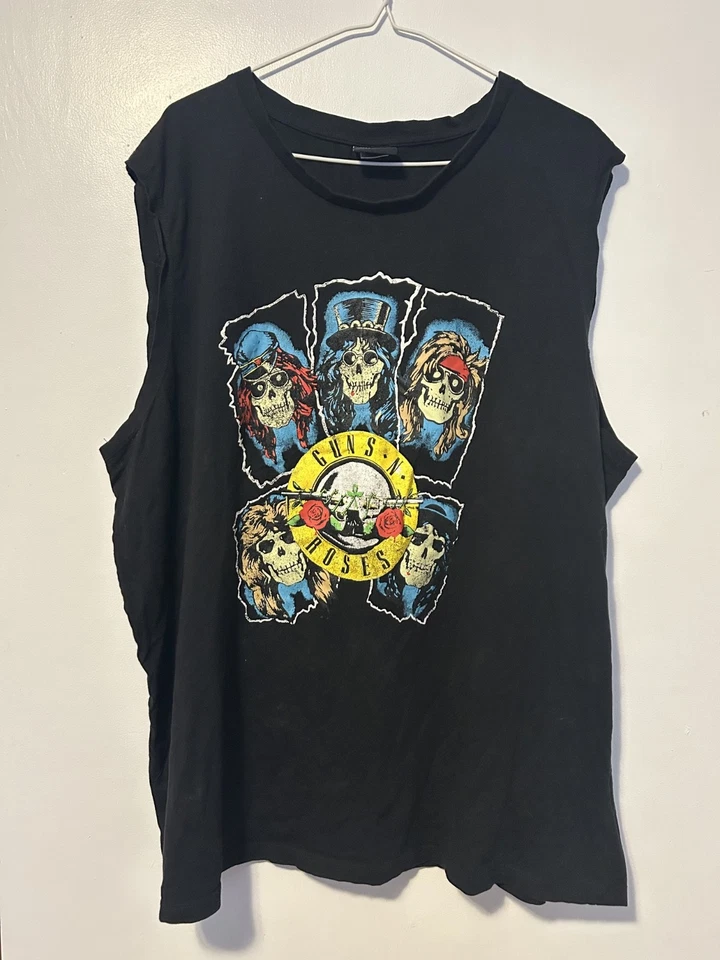 Camisa Guns n' Roses Banda Sin Mangas - Talla XXL - Camiseta Hard Rock De Colección Foto 1 de 3