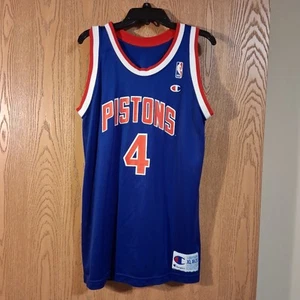 Vintage Detroit Pistons Joe Dumars #4 Champion Jersey Youth XL 18-20 EUC - Imagen 1 de 4