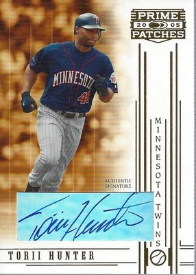 2005 Prime Patches Autograph #46 Torii Hunter T5 Auto - BB - Image 1 of 2