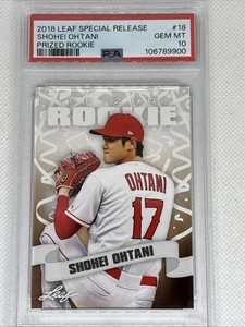 Shohei Ohtani 2018 hoja lanzamiento especial preciado novato #18 PSA 10 gemas MT - Imagen 1 de 2