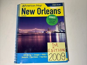 New Orleans Louisiana Street Atlas 2009 American Map St Charles LA Guide - Imagen 1 de 24