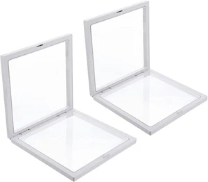 Pack de 2 Vitrinas Flotantes Transparentes para Pulseras Coleccionables 18X18CM, Blanco  - Imagen 1 de 9