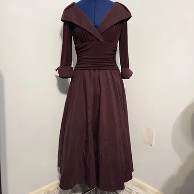 Jessica Howard Retro Plum Purple Tea Dress Size 8 - Image 1 of 4