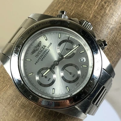 Relógio Invicta Speedway masculino 14381 cronógrafo vestido tom prata quarto 37mm 7 1/4" - Imagem 1 de 4