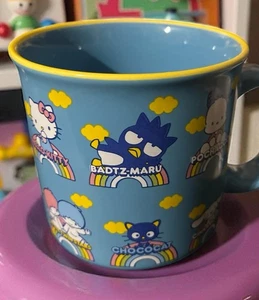 Sanrio Hello Kitty & Friends Blue Ceramic Coffee Mug Silver Buffalo 20oz New - Picture 1 of 8