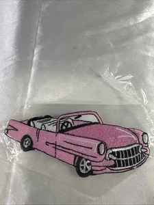 Toppa rosa antica ricamo auto ferro su applique - Foto 1 di 2