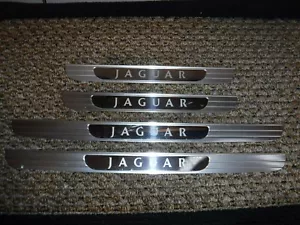 2004-2007 Jaguar XJ8 2004-2007 Juego de placas de rasguño puerta trasera izquierda borde de umbral fabricante de equipos originales - Imagen 1 de 1