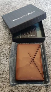 Cartera plegable Ermenegildo Zegna marrón cuero bruñido - Imagen 1 de 5