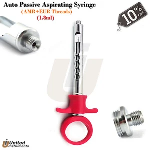 Jeringa anestésica autoaspirante dental 1.8ml con hilos americanos + europeos - Imagen 1 de 7