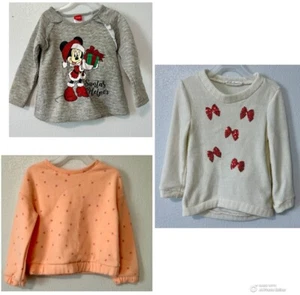 Lot of 3 girls Sweatshirts Sweater Size 4 Cat & Jack, Disney - Picture 1 of 11