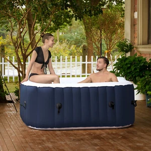 CO-Z Hot Tub Portable Inflatable Swim Spa Outdoor Bath W/ Massage Jets 4 Adults - Picture 1 of 11
