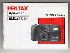 Cámara Pentax IQZoom EZY y fecha 1995 manual de funcionamiento/guía en inglés - Imagen 1 de 11