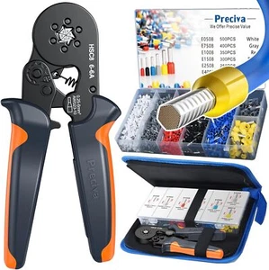 Juego de alicates crimpadores de virola Preciva 0,25-6 mm²/AWG23-10 trinquete autoajustable Reino Unido - Imagen 1 de 3