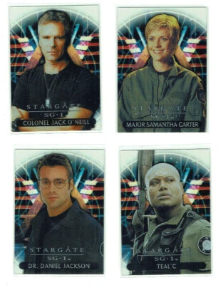 Stargate SG-1 Season 7 2005 SG-1 Team Compelte 4 Card Set S1-S4 (1:200 packs) - Image 1 of 2