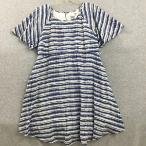 Old Navy Dress Women's Medium Maternity Blue White Striped Short Sleeve Casual - Picture 1 of 15