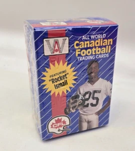 Juego de 110 cartas de fútbol canadiense All World 1991 CFL nuevo sin abrir sellado vintage - Imagen 1 de 6