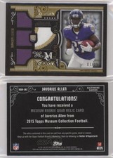 2015 Topps Museum Collection Relics Gold /25 Javorius Allen Rookie Quad Patch RC