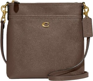 Coach Stone Leather Stripe Kitt Crossbody Bag NWT CC526 - Picture 1 of 6