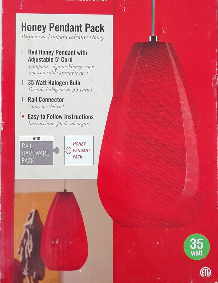 tiella Red Honey Pendant Pack Model # 800RALPP1HONRN