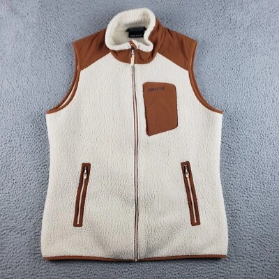 Chaleco Marmot Wiley Sherpa Mujer XL Marrón Crema PolarTec Polar Bolsillos con Cremallera Foto 1 de 4