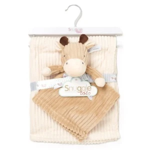 Brand new with tags unisex baby 100cm giraffe comforter & blanket wrap gift set - Picture 1 of 2