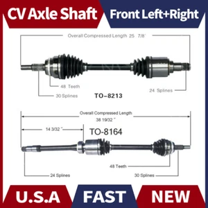 Surtrack Pair FRONT LEFT+RIGHT CV Axle Shaft Kit For 2007-2011 Toyota Camry - Picture 1 of 10