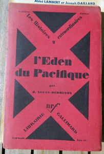 NOUVELLE GUINEE/L'EDEN DU PACIFIQUE/MARQUIS DE RAYS/ED NRF/1929/ESCROQUERIE - Picture 1 of 1