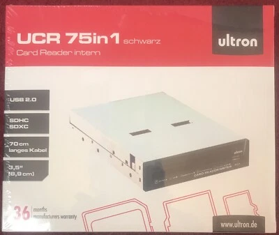 Ultron UCR 75in1 Cardreader schwarz, USB 2.0 - Bild 1 von 2