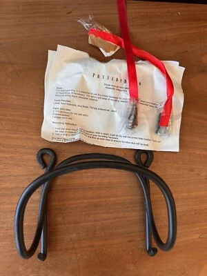 1 PIECE POTTERY BARN SIINGLE MODULAR WINE RACK WALL HANGER BLACK METAL NIB - Image 1 of 4