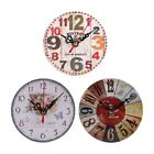 Covered by Paper Wall Clock Wooden MDF Desk Clock Vintage Clock  Living Room