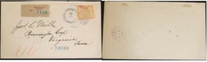 A) 1903 PANAMA, COVER SHIPPED TO VIRGINA-UNITED STATES, REGISTERED 90989, 10C YE - Picture 1 of 1
