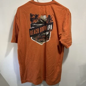 Izod Saltwater Beach Grove IPA Fifty Leagues Brewery Orange Single Stitch TShirt - Picture 1 of 5