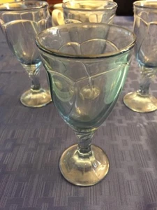 Noritake Sweet Swirl Light Blue Water Goblets Small - Picture 1 of 5