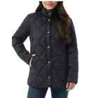 32 Degrees Womens Jacket Medium Black  Button Up Quilted Lightweight Pockets New