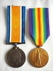 Ww1 Medal Pair - M2-156061 Pte. J. Thompson. A. S. C.