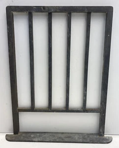 ANTIQUE BRONZE BRASS 21”x15.5” HEAVY BANK/TRAIN CASHIERS TELLER WINDOW CAGE - Picture 1 of 8