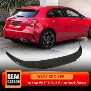 For Benz W177 A250 A35 Hatchback 2019-21 REAL Carbon Rear Roof Spoiler Wing Lip - Imagen 1 de 18