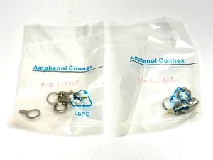 Amphenol 112424 RF Coaxial Connector BNC Bulkhead Receptacle LOT OF 2 - Picture 1 of 5