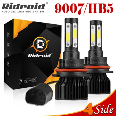 2x 9007 HB5 LED Headlight Bulbs Kit 6500K White Hi/Low Beam for Hummer H2 SUT 04 - Image 1 of 4