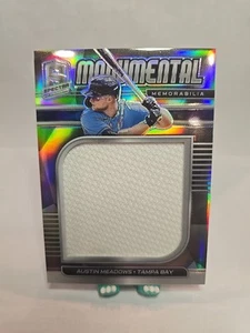 2021 Spectra - Prizm Monumental Memorabilia Patch - Austin Meadows - Rays - Picture 1 of 2