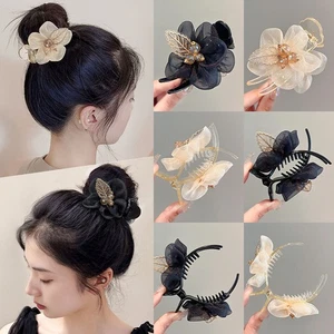 Fermagli per capelli donna cristallo fiori artiglio acrilico forcina accessori capelli☆ - Foto 1 di 14