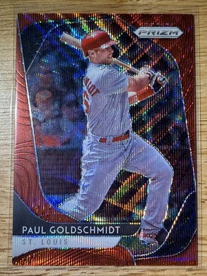 Panini Prizm Paul Goldschmidt 94/99 2020 Red Wave Prizm #186 St. Louis Cardinals Foto 1 de 2