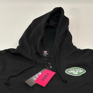 Ropa del equipo NFL Foco para hombre New York Jets Pullover sudadera con capucha, negro, talla S - Imagen 1 de 5