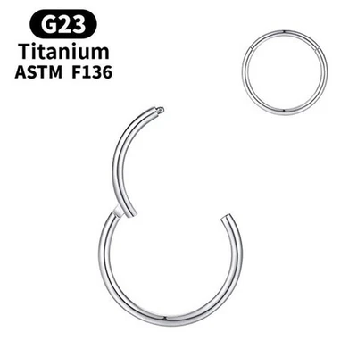 Anillo nariz titanio aro labio cartílago tragus oreja piercing nariz anillo 1 pieza F136 G23 Foto 1 de 3