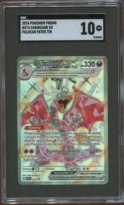 Charizard ex 074 Sv: Scarlet & Violet Promo Cards Holo SGC 10 GEM MINT  - Image 1 of 2