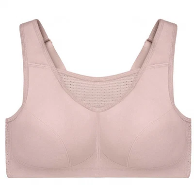 Sujetador deportivo Glamorise sin rebote Cami Elite sin cables 34G (34F Reino Unido) café Foto 1 de 4